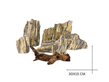 Wood Stone & Savanna Wood Set – 1 kg (6 ks kameňov, 1 koreň)