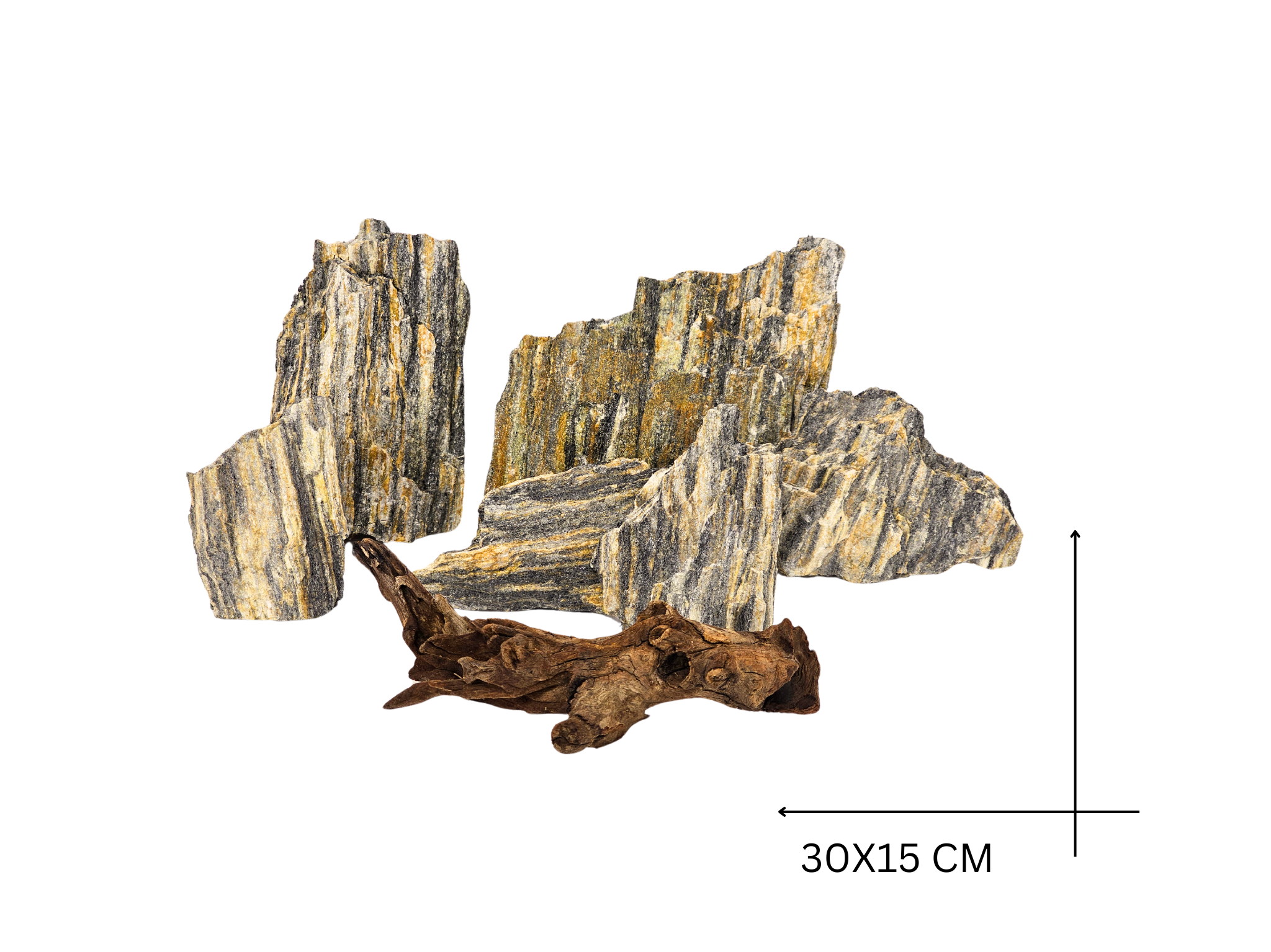 Wood Stone & Savanna Wood Set – 1 kg (6 ks kameňov, 1 koreň)